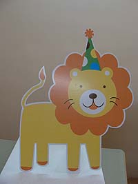 Lion with party hat